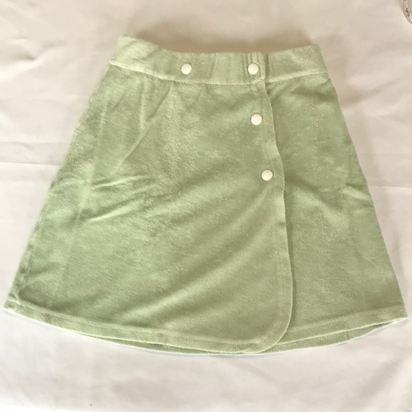Dannijo Terry Wrap Skirt in Canary Green size XS NWT - Picture 5 of 11